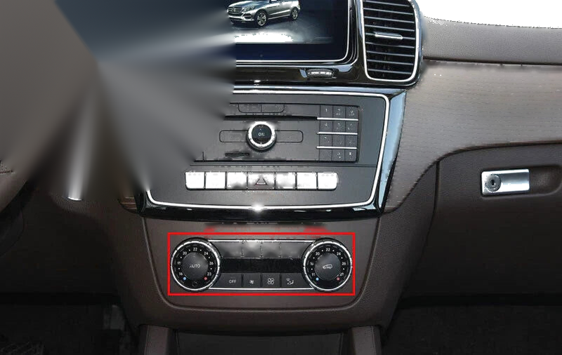 Benz GLE GLS Red Aluminum A/C Button Knob Cover Trim (2016–2019)