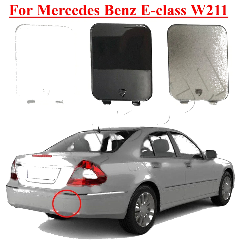 Mercedes Benz E-Class W211 Rear Bumper Tow Hook Eye Cover Cap (2002–2009)
