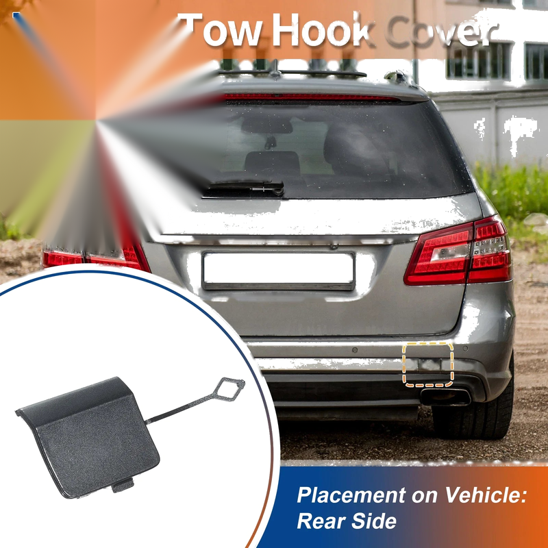 Mercedes-Benz W212 E200 (2010-2016) Gray Rear Tow Hook Cover