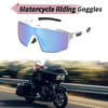 Motorcycle Sunglasses UV400 Goggles 1 x Motorcycle Riding Blue Lens White Black Frame
