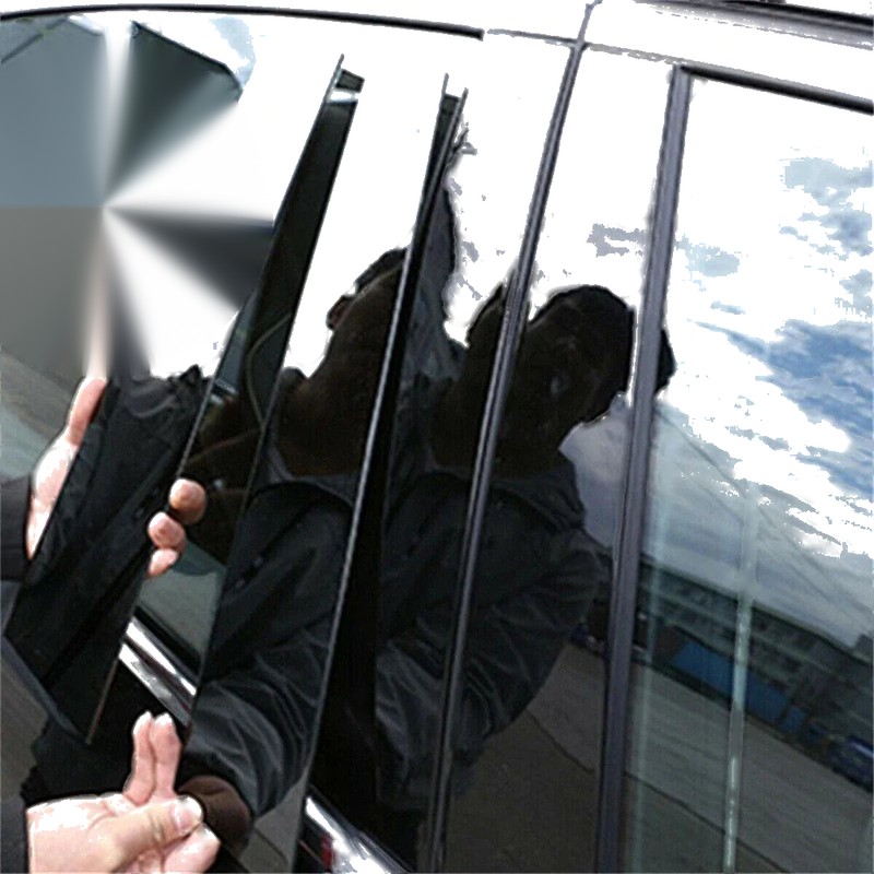 Honda Odyssey 6 x Gloss Black Door Trim Pillar Posts Covers (2011-2017)