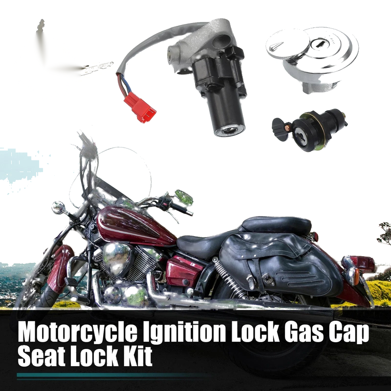 Yamaha XVS125 Drag Star 3 x Ignition Switch, Fuel Cap, Seat Lock