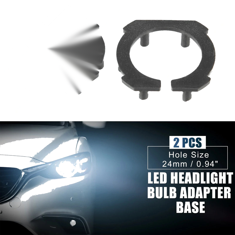 Honda CBR, Suzuki GSXR, Yamaha 2 x H7 LED Headlight Adapter