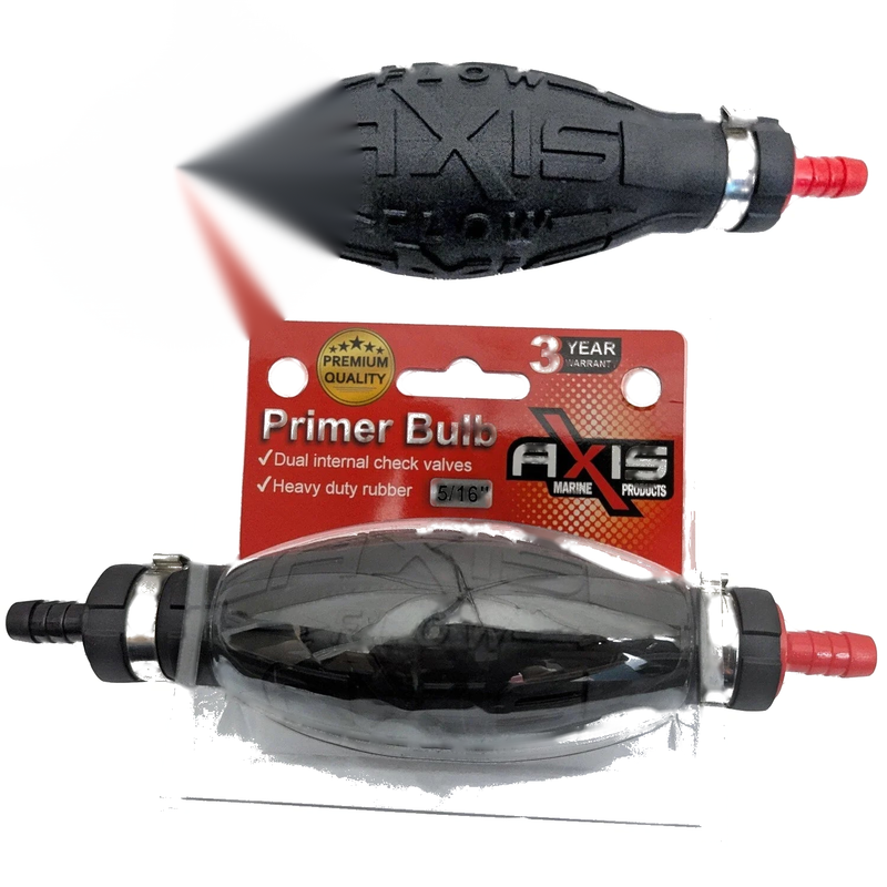 Axis - 8mm 5 / 16" Hose, High Flow Boat Fuel Tank Primer Bulb