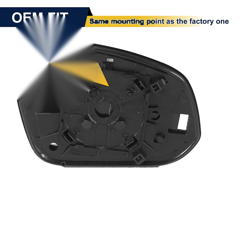 Toyota RAV4 Heated Left Side Mirror Glass w/ Backing Plate (2001-2023)