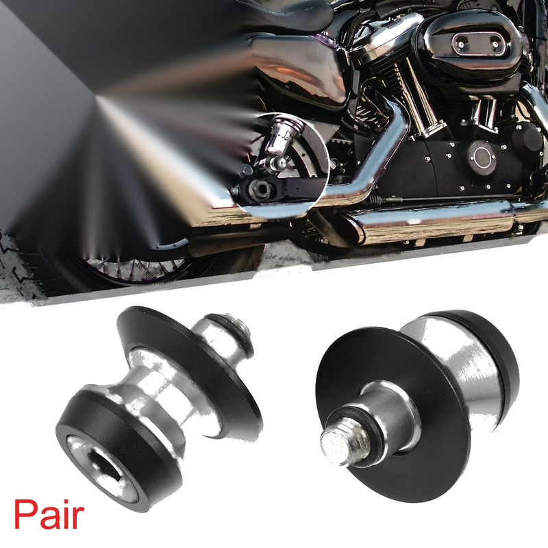 Kawasaki Pair / M10x1.5 / Silver Tone Swing Arm Spools