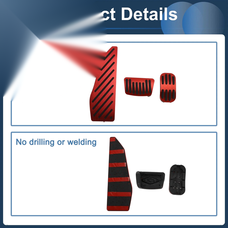 Toyota Corolla Cross 3 x Automatic Foot Accelerator Pedal Covers (18-24)