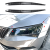 Skoda Superb 2 x Carbon Look Front Headlight Eyelid Covers (2016-2019)