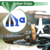 Motorcycle 7/8 22mm Hand Grips Cover Rhombus Pattern