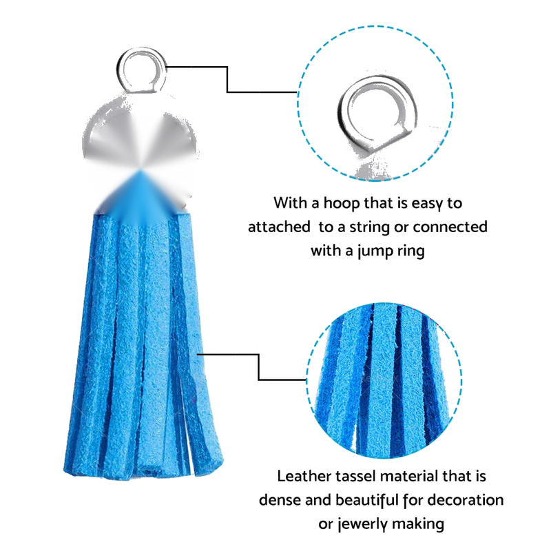 Key Chains, Crafts, Jewelry Making 100PCS Leather Tassels