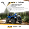 Polaris Sportsman 4Pcs Black Center Wheel Hub Caps (2015–2025)