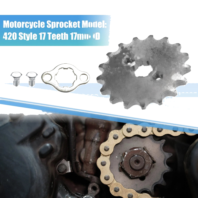Dirt Pit Bike ATV Sprocket 17T Front 17mm ID 420 Style
