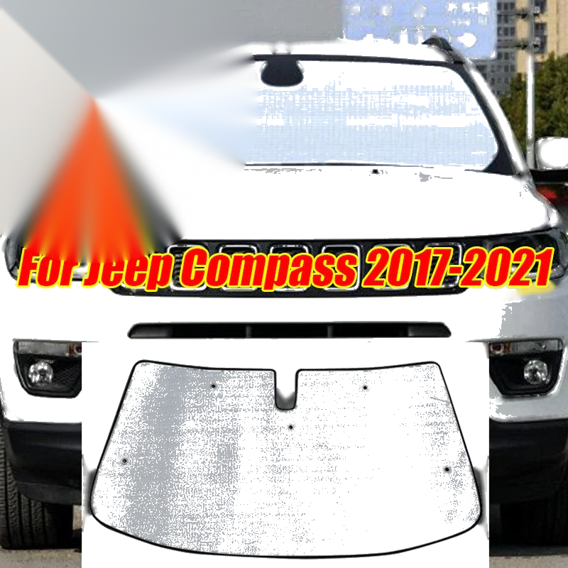 Jeep Compass Front Windshield Sunshade UV Block Cover (2017–2021)