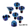 Bike Motorcycle 6 x Alloy Bolts Truss Torx Head Screws M6x25mm