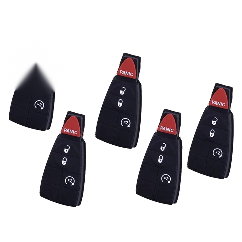 Chrysler Dodge RAM Jeep 5 x Rubber Remote Control Fob Protective Cases