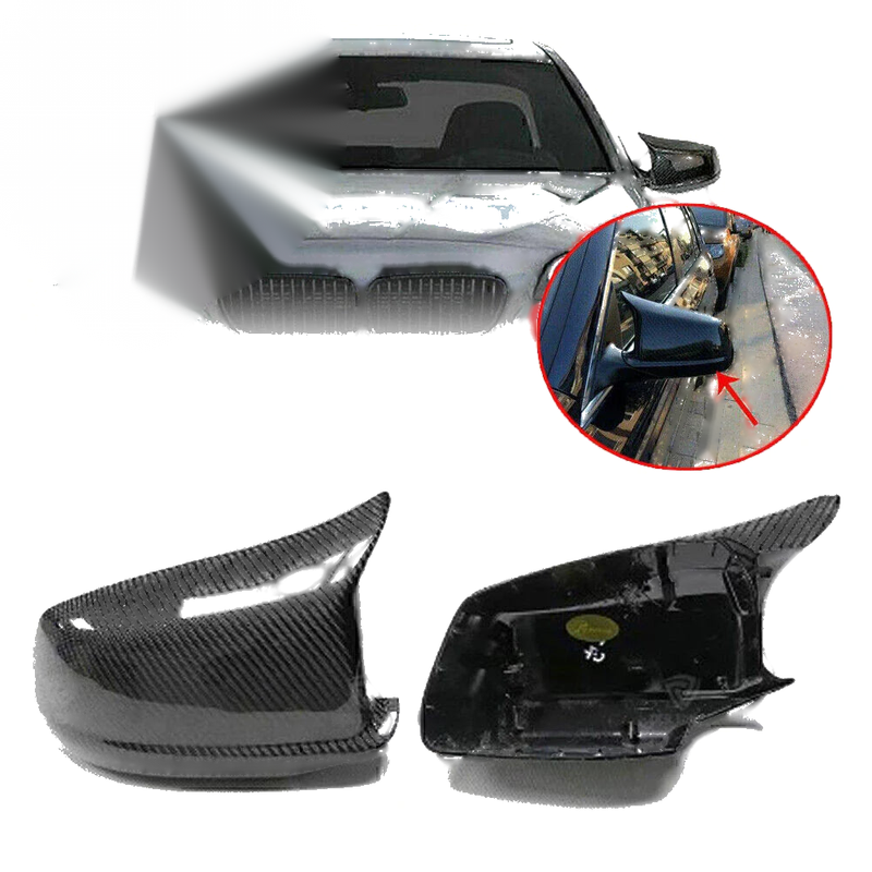 BMW 5 Series Carbon Fiber Mirror Cover Caps (2010-2013)
