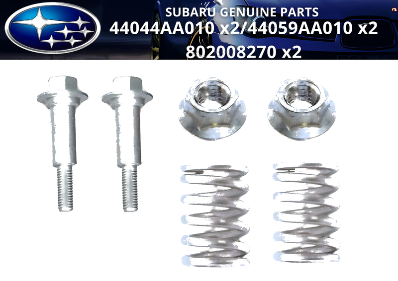 Subaru Impreza WRX Forester Legacy Exhaust Center Pipe Bolt Spring Nut