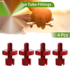 Motorcycle 4 x M8 Aluminum Cable Adjuster Screw Red
