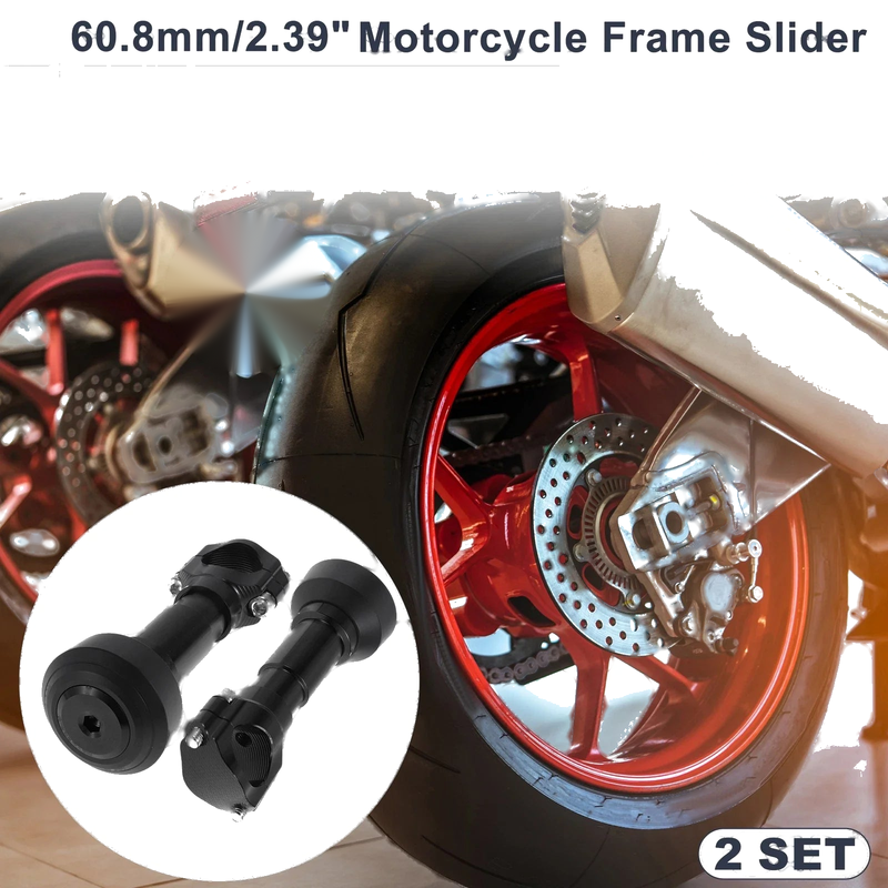 Make Model 2 x Slider Frame 1.1–1.3" Aluminum Alloy Plastic Motorcycle