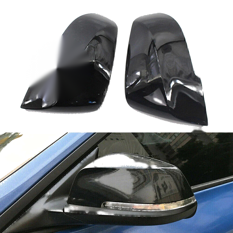 BMW F20 F21 F22 F30 F31 F32 F33 F36 Gloss Black Mirror Cover Caps (2012-2019)