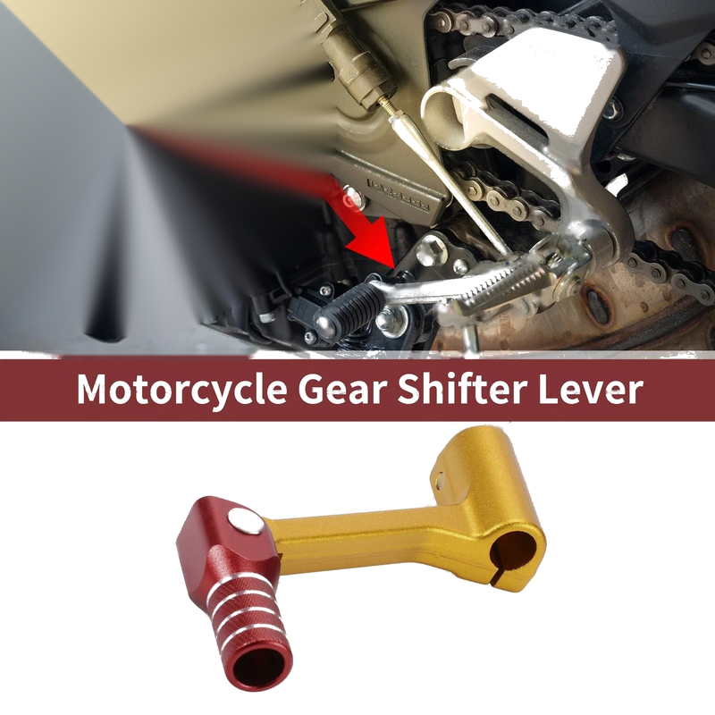 Bosuer Cheetah Gold Tone Red Gear Shifter Lever