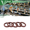 Make Model Oil Seal 35x45x7mm 5 Pcs Brown Fluorine Rubber Seal Ring