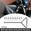 Motorcycles 10x Exhaust Pipe Spring with Hook 45mm Stainless Steel