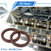 Oil Seal Rotary Shaft Seal FKM Rubber 45x58x7mm Brown 2 x