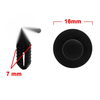 Mercedes Benz Bumper & Fender 5 x Black Plastic Rivet Clips