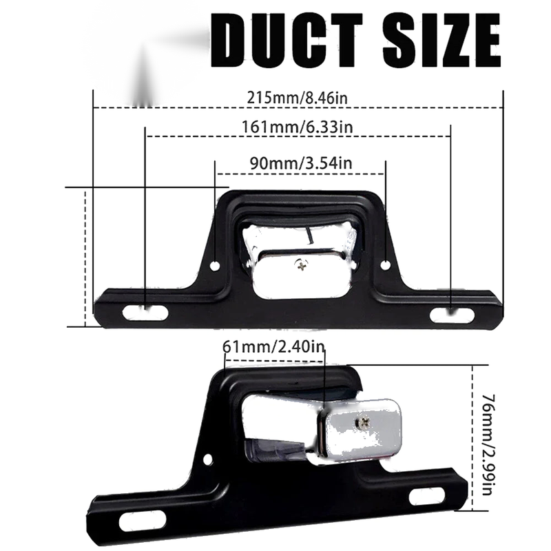 Chrome Motorcycle Boat ATV Van LED License Plate Light Bracket (Waterproof)