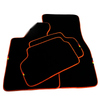 BMW M5 F10 (2011-2016) 2 x Orange Trim AutoWin Black Floor Mats