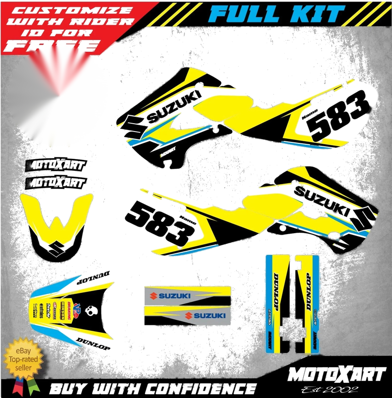Suzuki DRZ 110 (2000-2019) Decals Custom Graphics Kit ULTRA