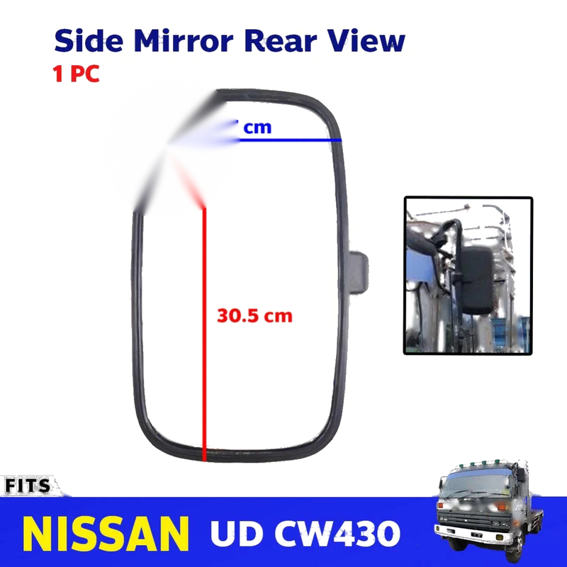 Side Exterior Mirror Rear View 1 PC Fits Nissan UD CW430 Heavy Truck
