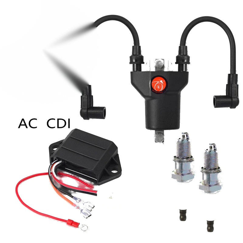 EZGO Golf Cart Ignition Coil & Spark Plugs AC CDI Ignitor (1991–2002)