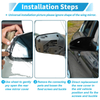 Ford F250 F350 Super Duty White Top Half Door Mirror Cap Covers (2008-16)