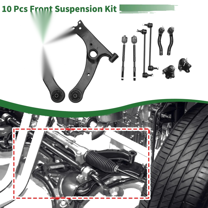 Toyota Corolla 10 Pcs Front Lower Control Arms (2003-2008)