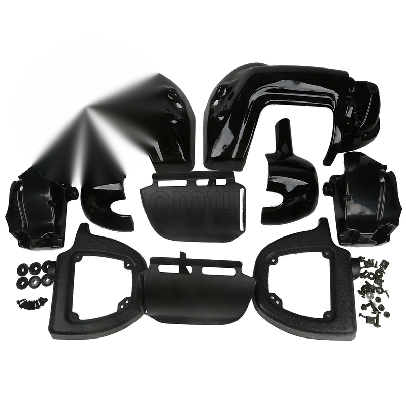 Harley Touring Tri Street Glide Black Lower Vented Leg Fairing (1983-2013)