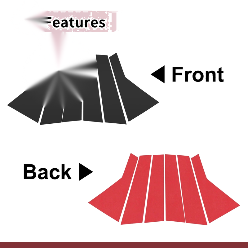 KIA Sorento 2015-2020 Black Door Pillar Window Trim ( Left & Right)