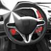 Honda Civic Red Steering Wheel Shift Paddle Shifter Cover (2009-2011)