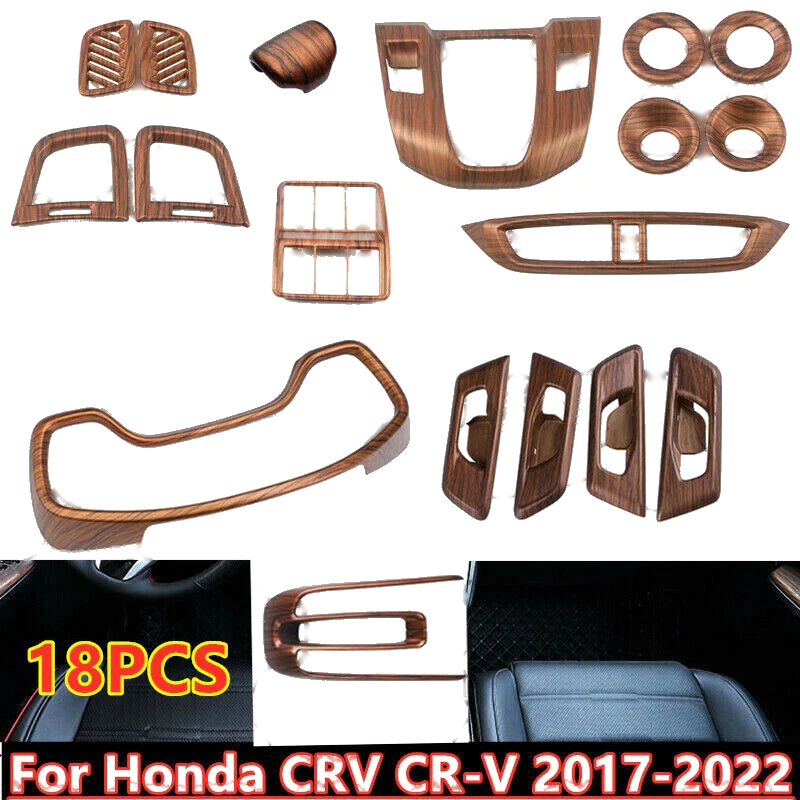 Honda CRV CR-V 18x Peach Wood Grain Car Interior Cover Trim (2017–2022)