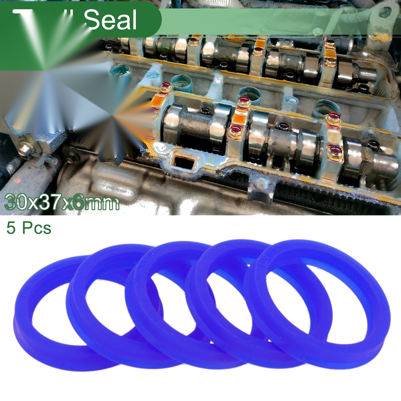 Oil Seal 30x37x6mm Seal Ring Rotary Shaft Seal TPU 5 Pcs