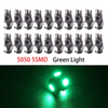 Car 20 x T10 Green LED 5050 5SMD Wedge Light Bulbs (W5W 194 168 2825)