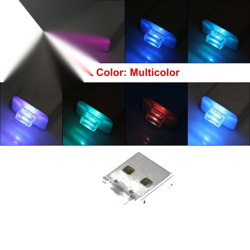 Mini USB Car Interior Night Lights - Multicolor Ambient