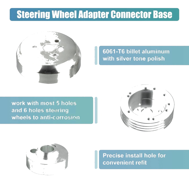 Tilt Steering Wheel for GM Chevy 5 & 6 Hole Short Hub Adapter