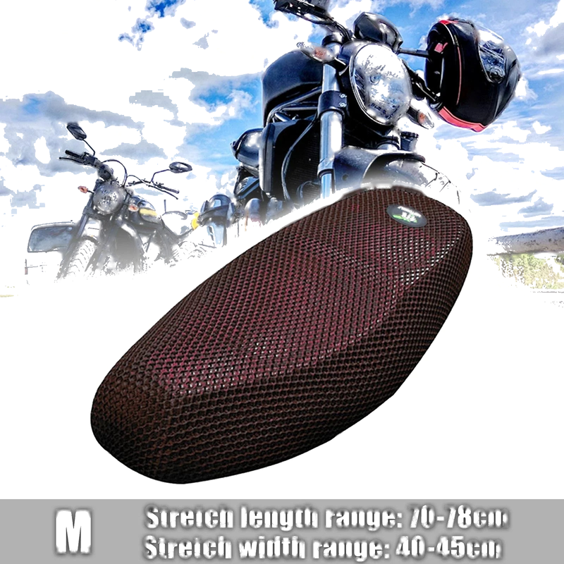 Motorcycle Seat Saddle 3D Mesh Cover Heat-Resistant Breathable