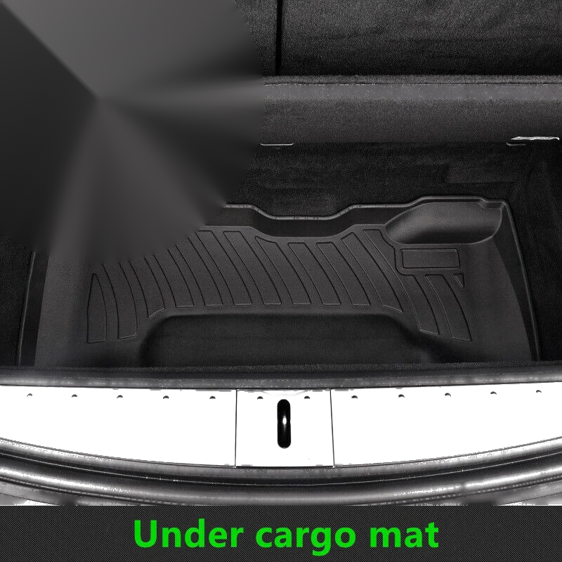 Tesla Model X TPE Black Frunk/Trunk Cargo Liner Pad Mat (2016–2020)