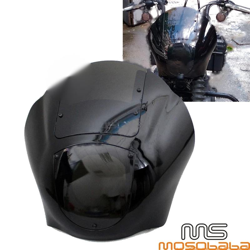 Harley XL Headlight Fairing Windshield w/ 42-50mm Mount Clamp