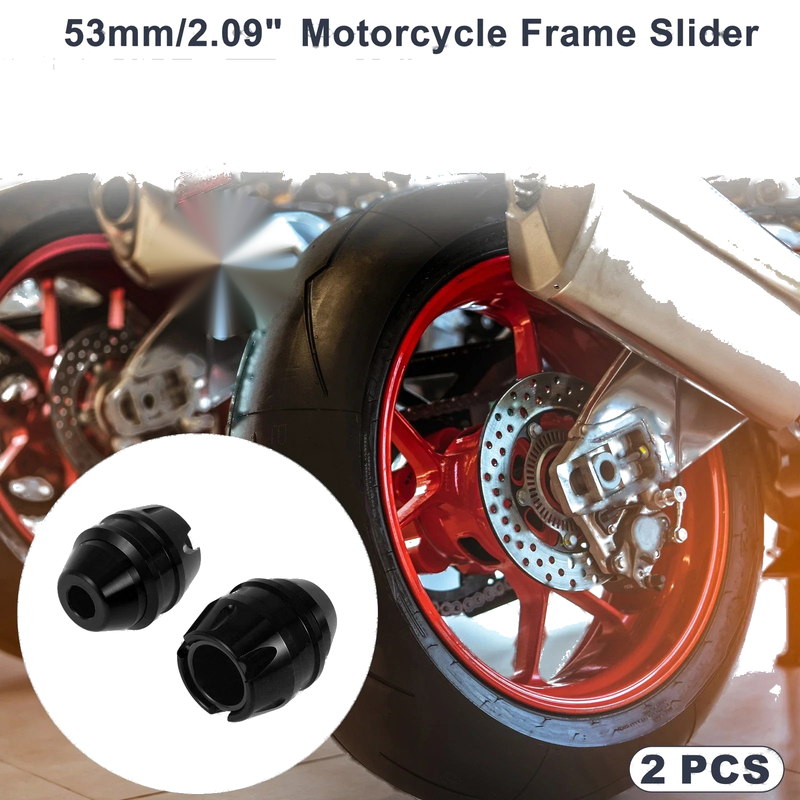 Make Model 16mm Aluminum Alloy Motorcycle Slider Frame 2 x Black