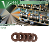 Oil Seal / 20x35x7mm / FKM Rubber High-Pressure Brown 5 Pcs