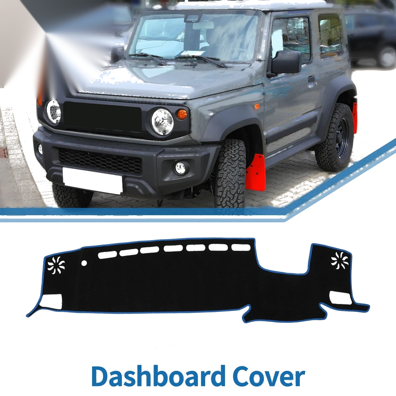 Toyota Highlander Dashboard Dash Cover Mat HUD Black Blue (2021–2024)
